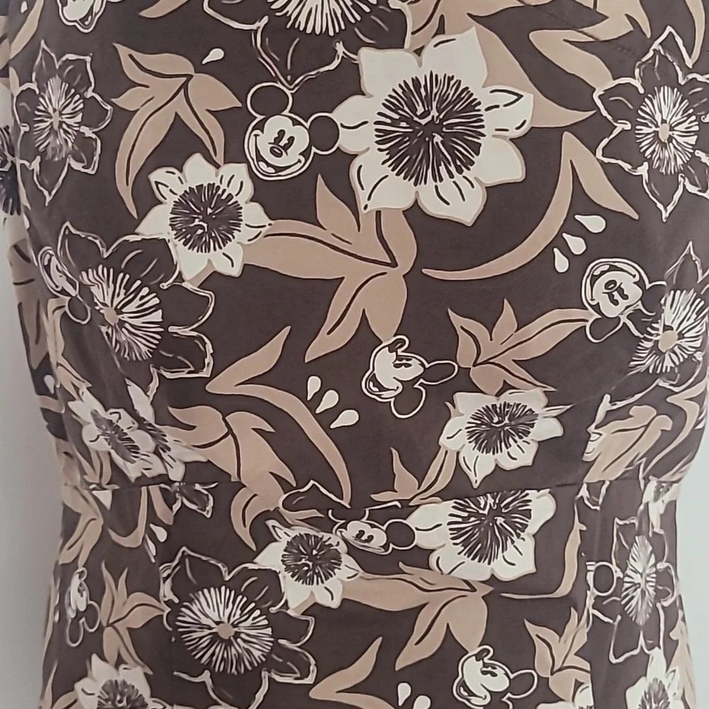 Disney Store Mickey Minnie Floral Maxi Dress Size Small VINTAGE - Picture 2 of 5